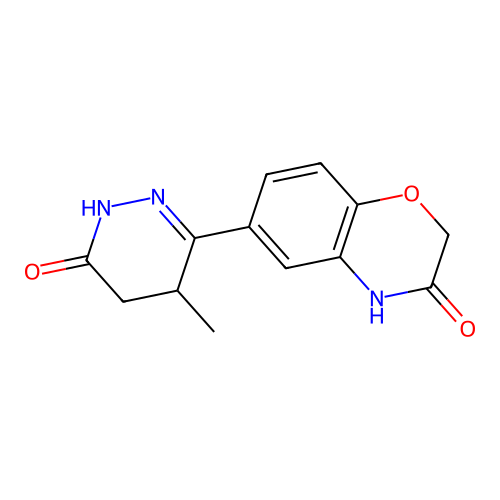 6-(1,4,5,6-Tetrahydro-4-methyl-6-oxo-3-pyridazinyl)-2H-1,4-benzoxazin-3(4H)-one structure
