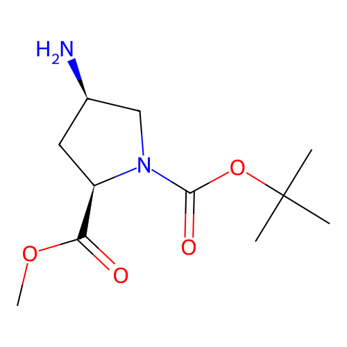Methyl (2R,4R)-1-Boc-4-aminopyrrolidine-2-carboxylate structure