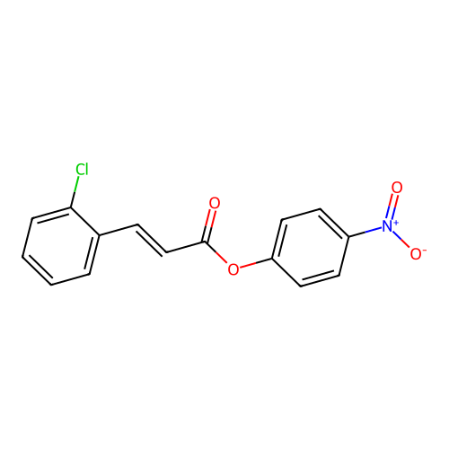 (4-nitrophenyl) (E)-3-(2-chlorophenyl)prop-2-enoate structure