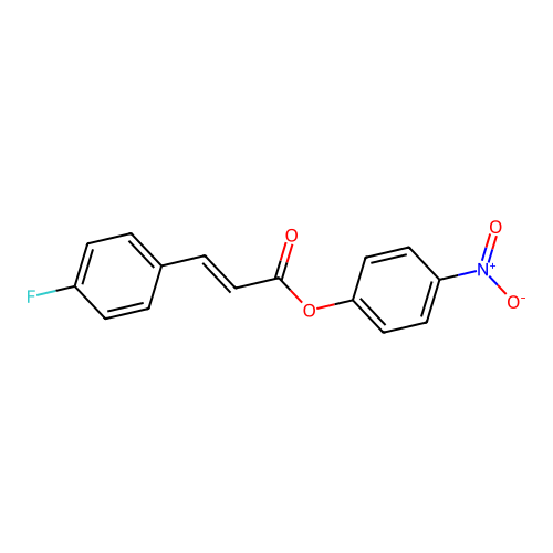 4-nitrophenyl (2E)-3-(4-fluorophenyl)prop-2-enoate structure