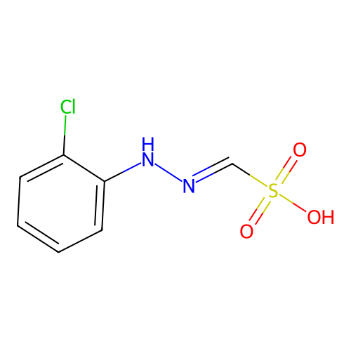 Methanesulfonic acid, ((2-chlorophenyl)amino)imino- structure