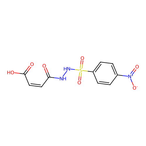 2-Butenedioic acid, (Z)-, mono(2-((4-nitrophenyl)sulfonyl)hydrazide) structure