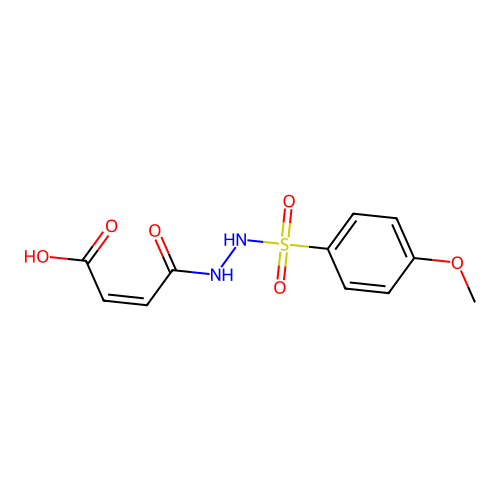 2-Butenedioic acid, (Z)-, mono(2-((4-methoxyphenyl)sulfonyl)hydrazide) structure