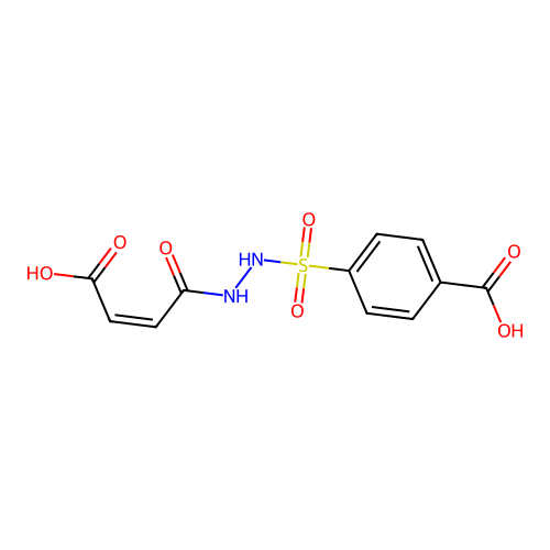 2-Butenedioic acid, (Z)-, mono(2-((4-carboxyphenyl)sulfonyl)hydrazide) structure