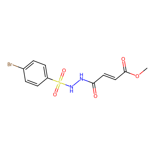 2-Butenedioic acid, (E)-, monomethyl ester, 2-((4-bromophenyl)sulfonyl)hydrazide structure