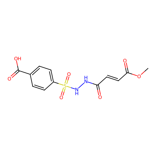 2-Butenedioic acid, (E)-, monomethyl ester, 2-((4-carboxyphenyl)sulfonyl)hydrazide structure