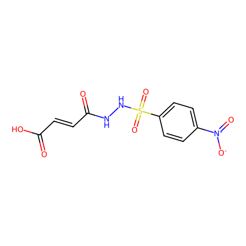 2-Butenedioic acid, (E)-, mono(2-((4-nitrophenyl)sulfonyl)hydrazide) structure