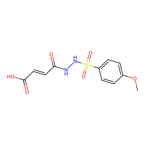 2-Butenedioic acid, (E)-, mono(2-((4-methoxyphenyl)sulfonyl)hydrazide) structure