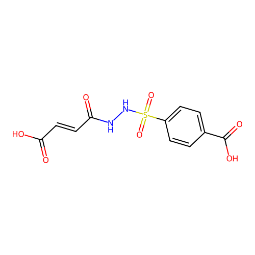 2-Butenedioic acid, (E)-, mono(2-((4-carboxyphenyl)sulfonyl)hydrazide) structure
