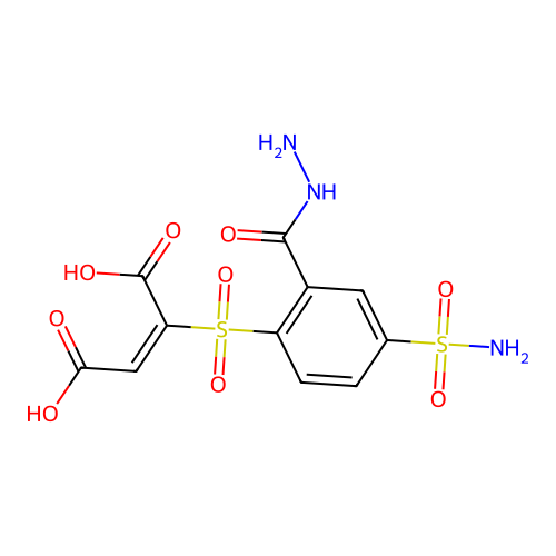 2-Butenedioic acid, (E)-, mono(2-((4-(aminosulfonyl)phenyl)sulfonyl)hydrazide) structure