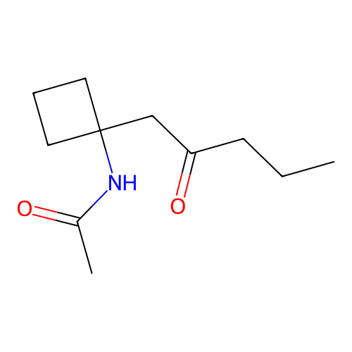N-[1-(2-oxopentyl)cyclobutyl]acetamide structure