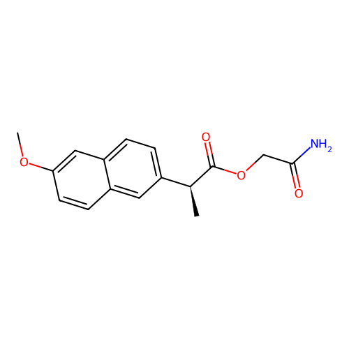 2-Amino-2-oxoethyl (2S)-2-(6-methoxynaphthalen-2-yl)propanoate structure