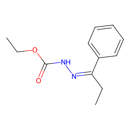 ethyl N-[(Z)-1-phenylpropylideneamino]carbamate structure