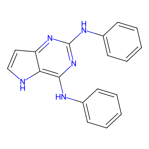 5H-Pyrrolo(3,2-d)pyrimidine-2,4-diamine, N,N'-diphenyl- structure
