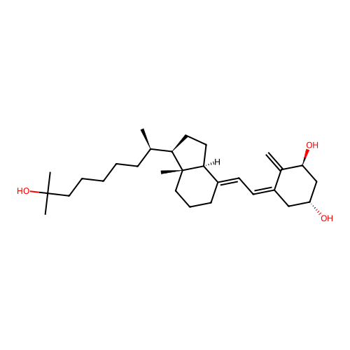 24,24-Dihomo-1,25-dihydroxycholecalciferol structure