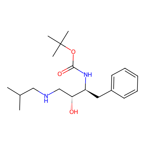 tert-Butyl ((2S,3R)-3-hydroxy-4-(isobutylamino)-1-phenylbutan-2-yl)carbamate structure