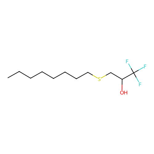 1,1,1-Trifluoro-3-octylsulfanylpropan-2-ol structure