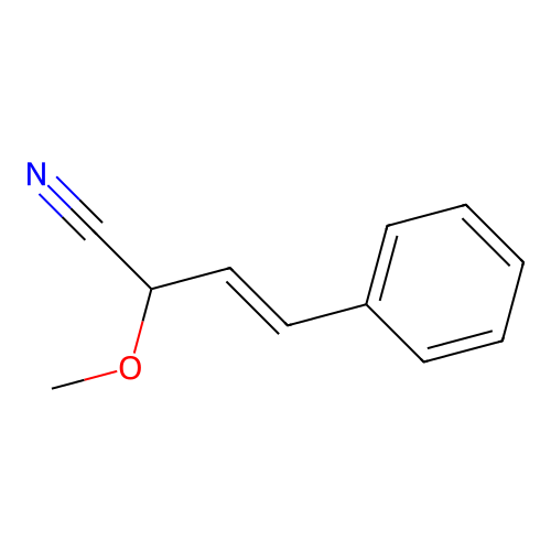 (E)-2-methoxy-4-phenylbut-3-enenitrile structure