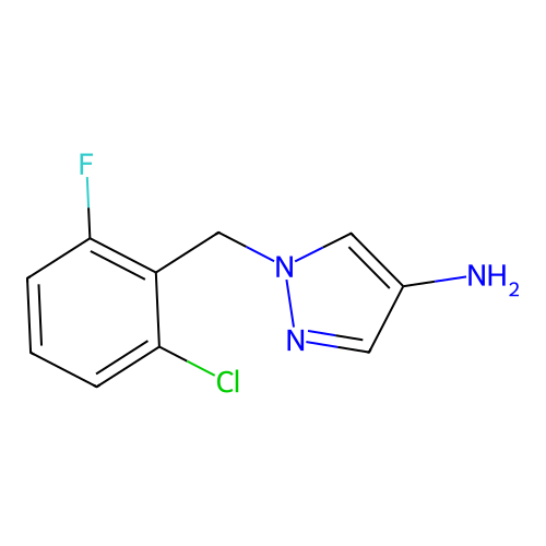 1-(2-chloro-6-fluorobenzyl)-1H-pyrazol-4-amine structure