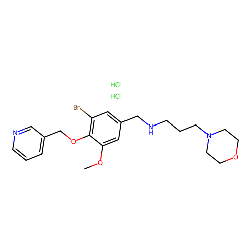 N-(3-bromo-5-methoxy-4-(pyridin-3-ylmethoxy)benzyl)-3-morpholinopropan-1-amine dihydrochloride structure