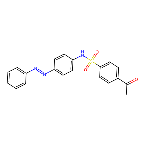 Benzenesulfonamide, 4-acetyl-N-[4-(2-phenyldiazenyl)phenyl]- structure