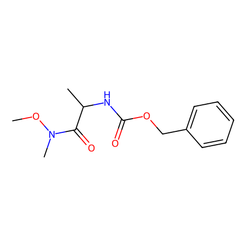 Benzyl (1-(methoxy(methyl)amino)-1-oxopropan-2-yl)carbamate structure
