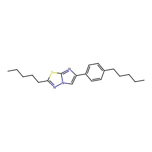 2-Pentyl-6-(4-pentylphenyl)imidazo[2,1-b][1,3,4]thiadiazole structure