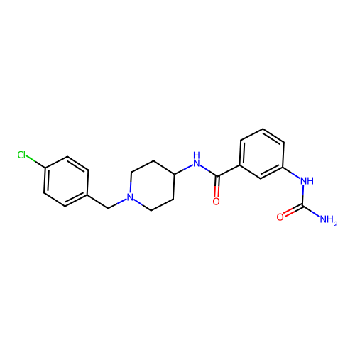3-(Carbamoylamino)-N-{1-[(4-chlorophenyl)methyl]piperidin-4-YL}benzamide structure