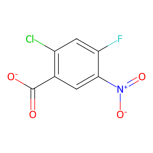 2-Chloro-4-fluoro-5-nitrobenzoate structure