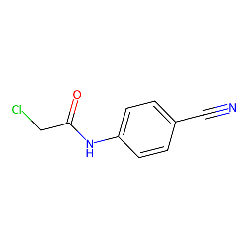 2-chloro-N-(4-cyanophenyl)acetamide structure