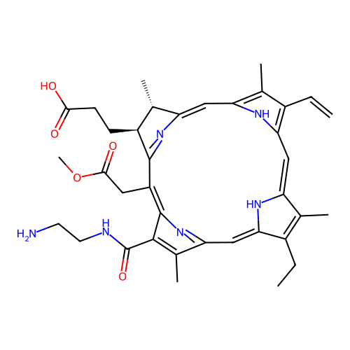Chlorin e6 ethylenediamide structure