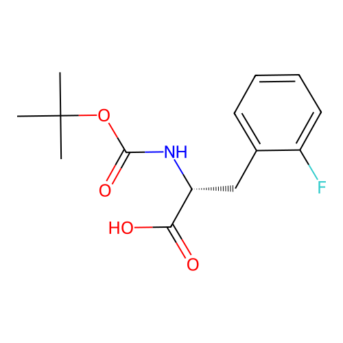 (2R)-2-{[(tert-butoxy)carbonyl]amino}-3-(2-fluorophenyl)propanoic acid structure