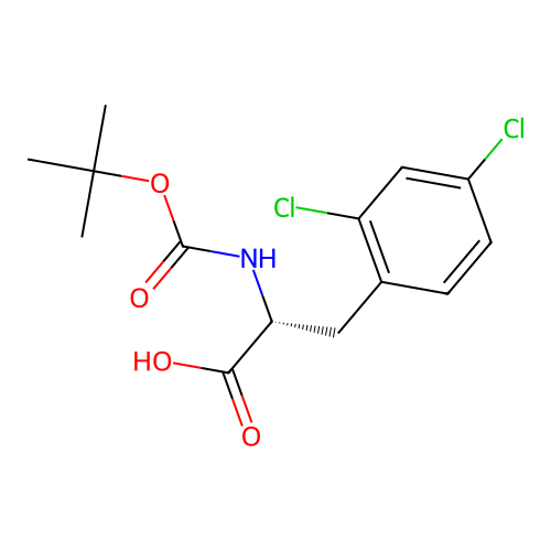 (R)-2-((tert-Butoxycarbonyl)amino)-3-(2,4-dichlorophenyl)propanoic acid structure