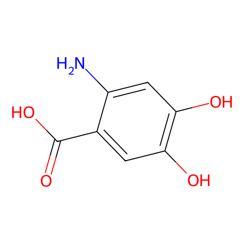 2-Amino-4,5-dihydroxybenzoic acid structure