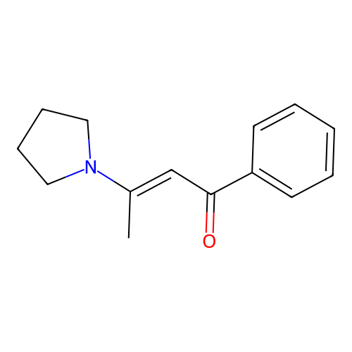 1-Phenyl-3-(1-pyrrolidinyl)-2-buten-1-one structure