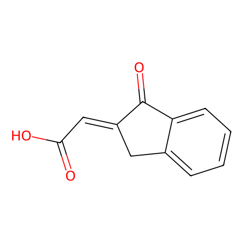 2-(1,3-Dihydro-1-oxo-2H-inden-2-ylidene)acetic acid structure