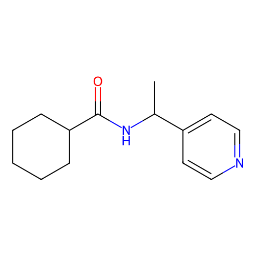 N-(1-pyridin-4-ylethyl)cyclohexanecarboxamide structure