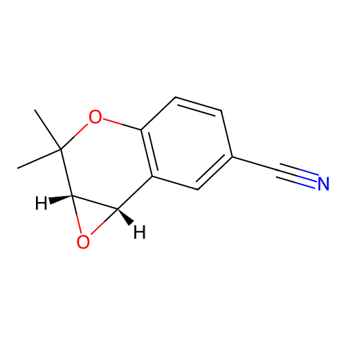 (1aS,7bS)-2,2-Dimethyl-1a,7b-dihydro-2H-oxireno[2,3-c]chromene-6-carbonitrile structure