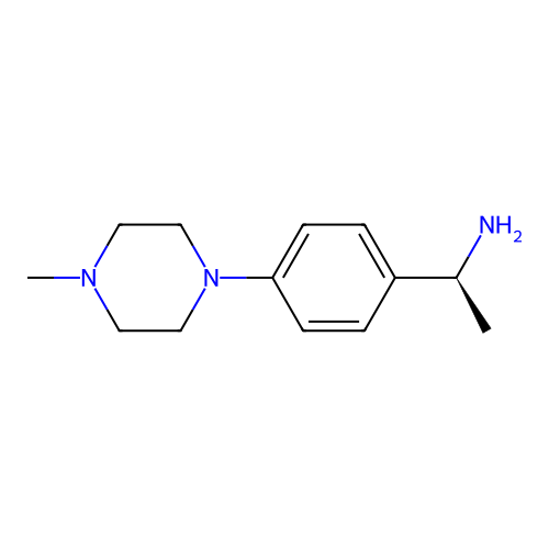 (1S)-1-[4-(4-methylpiperazin-1-yl)phenyl]ethanamine structure