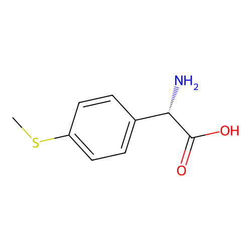 (2S)-Amino[4-(methylsulfanyl)phenyl]acetic acid structure
