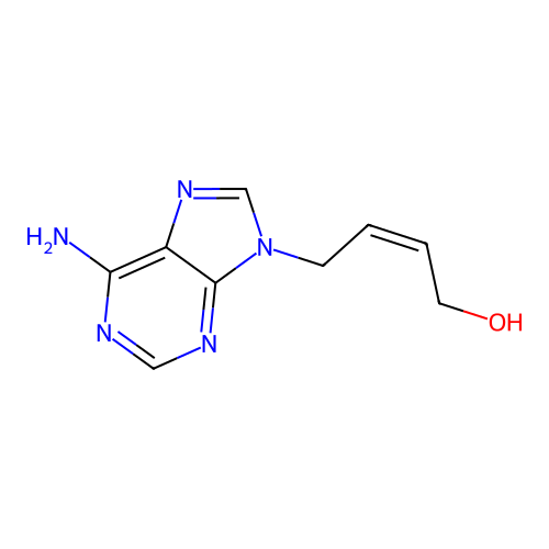 HOCH2CH=HC-CH2-adenine structure