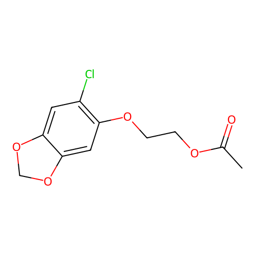 2-[(6-Chloro-1,3-benzodioxol-5-yl)oxy]ethyl acetate structure
