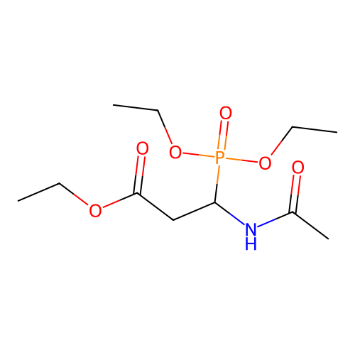 Ethyl 3-acetamido-3-diethoxyphosphorylpropanoate structure