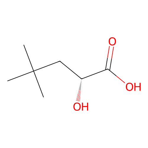 (R)-2-hydroxy-4,4-dimethylpentanoic acid structure