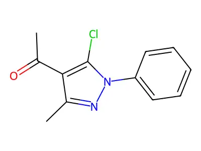 1-(5-Chloro-3-methyl-1-phenyl-1H-pyrazol-4-yl)ethanone structure