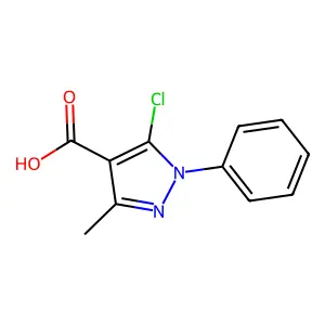 5-Chloro-3-methyl-1-phenyl-1H-pyrazole-4-carboxylic acid structure
