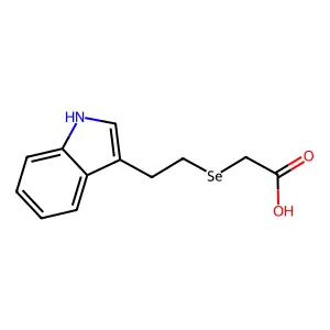 2-[2-(1H-indol-3-yl)ethylselanyl]acetic acid structure
