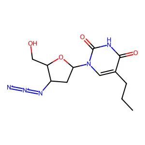 Uridine, 3'-azido-2',3'-dideoxy-5-propyl- structure