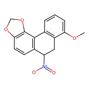 6,7-Dihydro-8-methoxy-6-nitrophenanthro(3,4-d)-1,3-dioxole structure