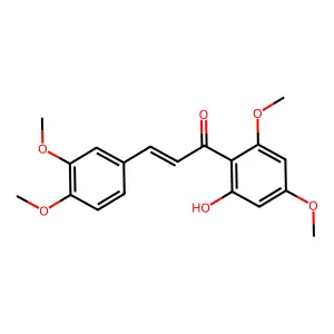 3-(3,4-Dimethoxyphenyl)-1-(2-hydroxy-4,6-dimethoxyphenyl)prop-2-en-1-one structure